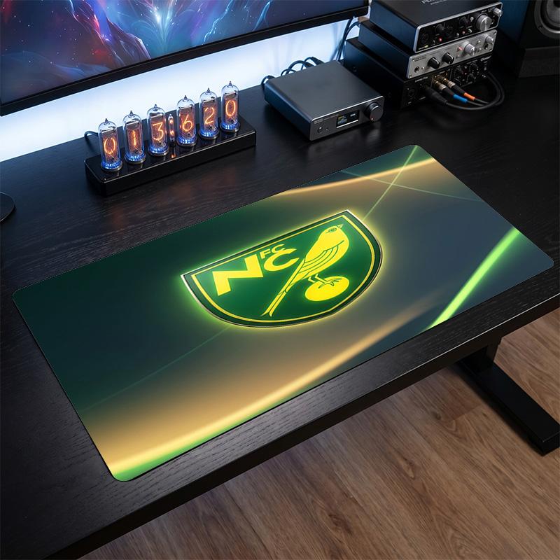 Игровой коврик для мыши Norwich City Football Print, большой, противоскользящий, расширенный, для игрового стола, офиса, дома