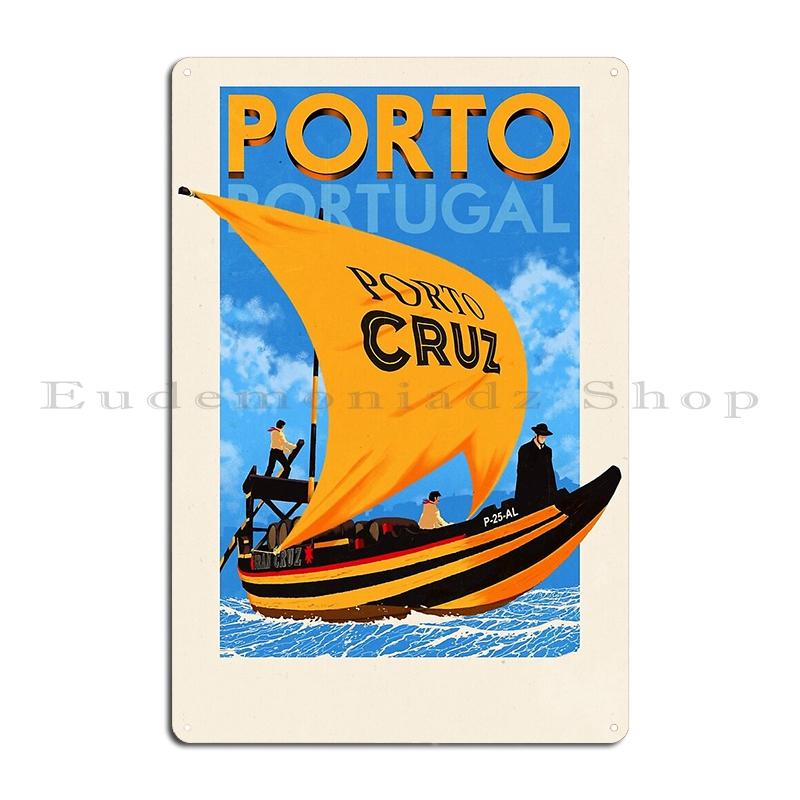 Travel Posters Porto Portugal Metal Plaque Poster Wall Decor Pub Printed Bar Wall Decor Tin Sign Poster