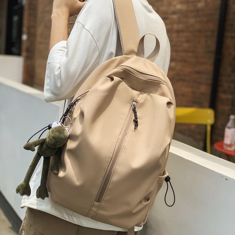 New Korean Version Simple Couple Schoolbag Female Junior High School Student High School Student College Student Travel Backpack Large Capacity