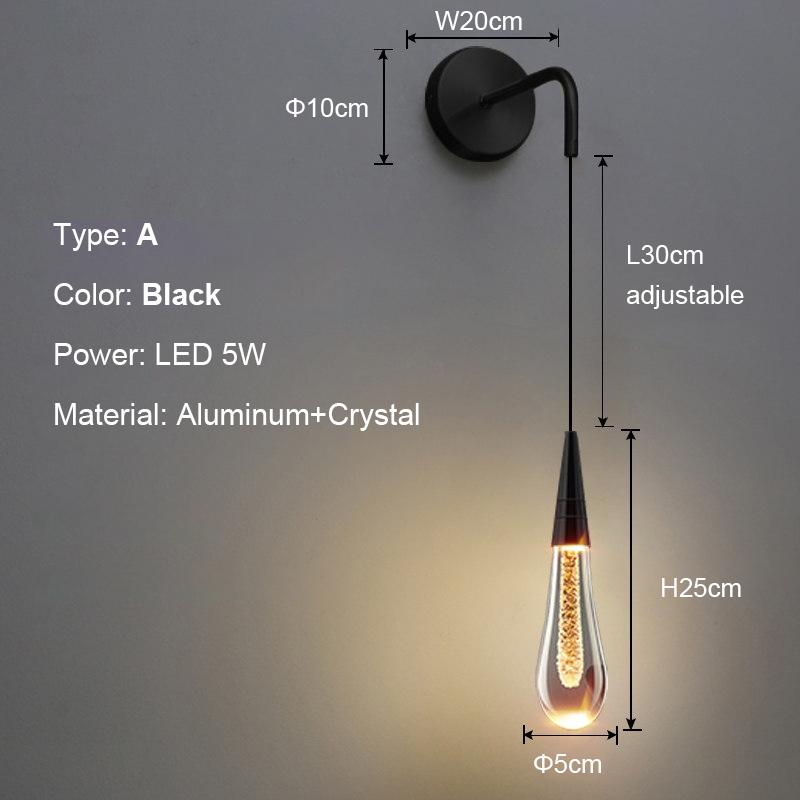 Modern Crystal Wall Lamp Crystal Wall Sconces Wall Light for Living Room Bedroom Bedside Home Indoor Lighting Decoration