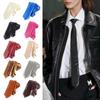 Retro PU Leather Ties 5.5cm Wide Narrow Tie Classic JK Necktie  Unisex