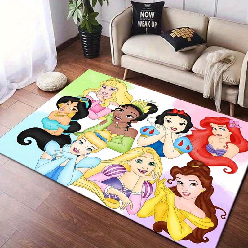 1pc Princess Pattern Area Rug Soft Flannel Floor Mat for Living Room, Bedroom, Sofa Coffee Table Floor Mat