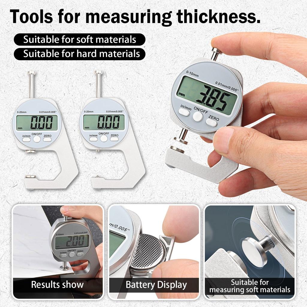 Толщиномер Толщиномер Измерение Высокоточный Микрометр Для Лакокрасочной Плёнки Линейка Толщиномер Для Плёнки Толщиномер Стенок Стальная Пластина Жемчужный Штангенциркуль
