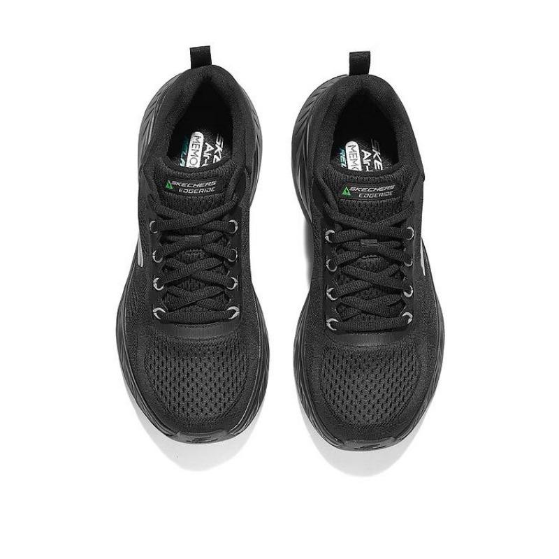 Skechers Edgeride Мужские Удобные Универсальные Низкие Беговые Кроссовки Полностью Черные 232840-BBK