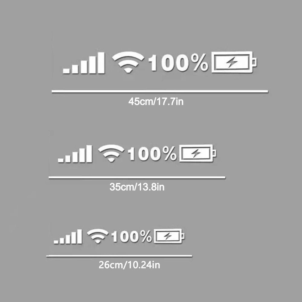 5Pcs Waterproof WiFi Signal Reflective Sticker Car Decoration Sticker Smooth Surface Decorating