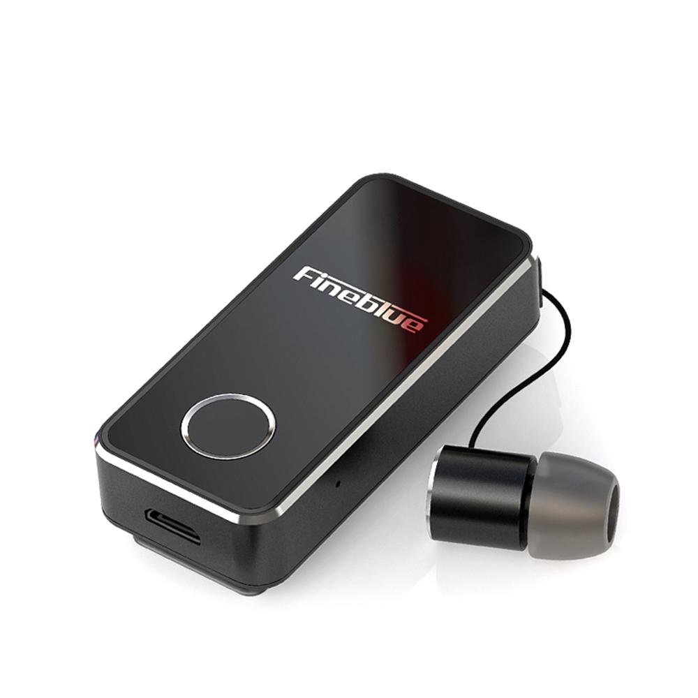 Fineblue F2 Pro Wireless Bluetooth 5.0 Earphone Vibrating Alert Wear Clip Headphone Hands-Free Black