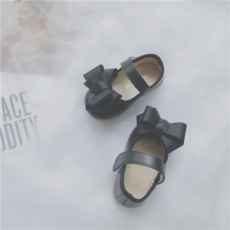Zapatos Niña Girl Leather Shoes Autumn Baby Walking Shoes Bow Mary Jane Shoe Flat Bottom Lolita Shoe Child Shoes Dress for Girls