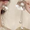 Романтические серьги-капли с длинными кисточками и лепестками цветов для женщин, тренд 2024, подвесные серьги с искусственным жемчугом, серьги для пирсинга, свадебные украшения, подарок