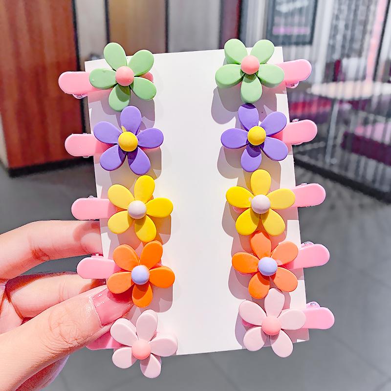 Детские заколки для волос конфетных цветов, милые заколки для волос с бантами и фруктами, заколки для челки и аксессуары для девочек