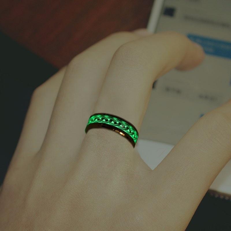 Модные кольца из нержавеющей стали с символом бесконечности и переплетенным крестом, светящиеся в темноте, кольца на пальцы для мужчин и женщин, свадебные украшения