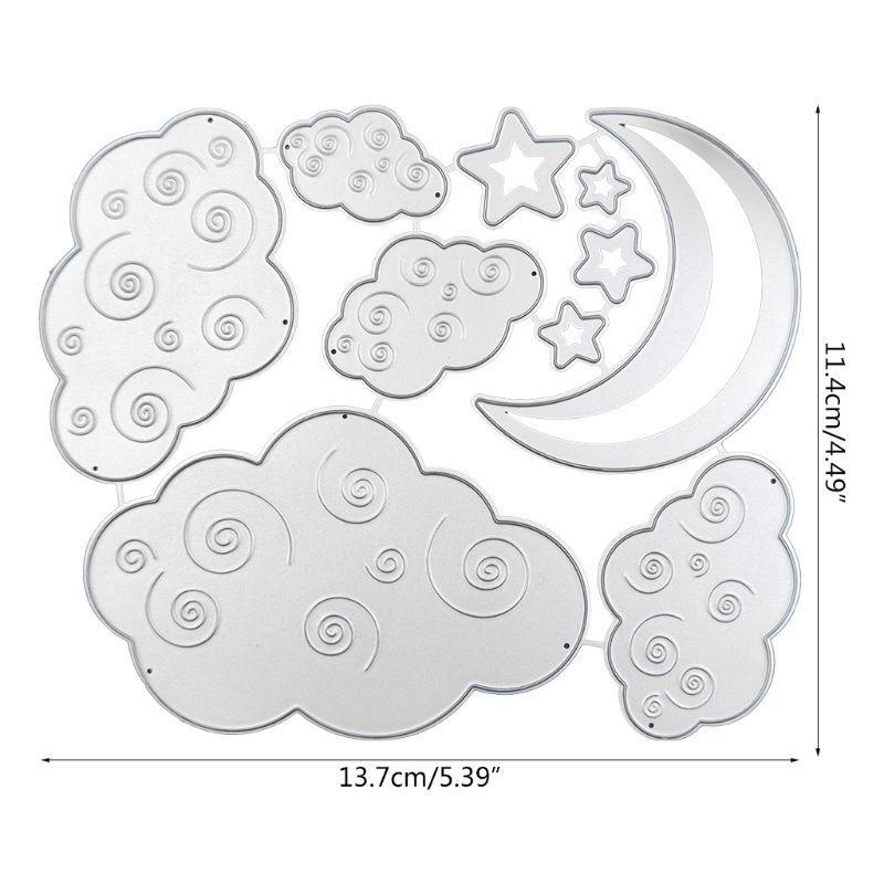 Creative Moon Clouds Metal Cutting Dies Stencil DIY Scrapbooking Tool Decor top sale