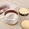 Scald-proof Insulated Cup Mat Mirror-like Drink Pad Gold Stainless Steel Coaster Set  Restaurant