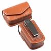 Portable PU Leather Belt Wearable Storage Box Folding Glasses Glasses Case