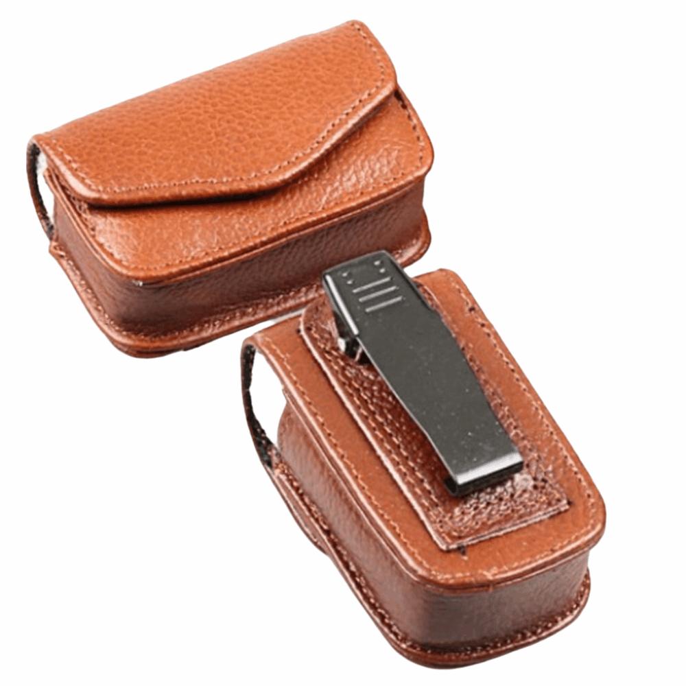 Portable PU Leather Belt Wearable Storage Box Folding Glasses Glasses Case