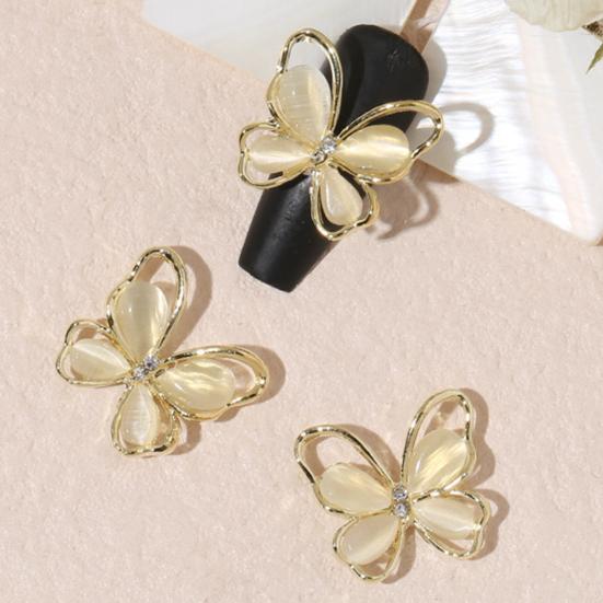 20 шт. украшения для ногтей изысканной формы потрясающий визуальный эффект красочные нежные украшения для ногтей в форме бабочки