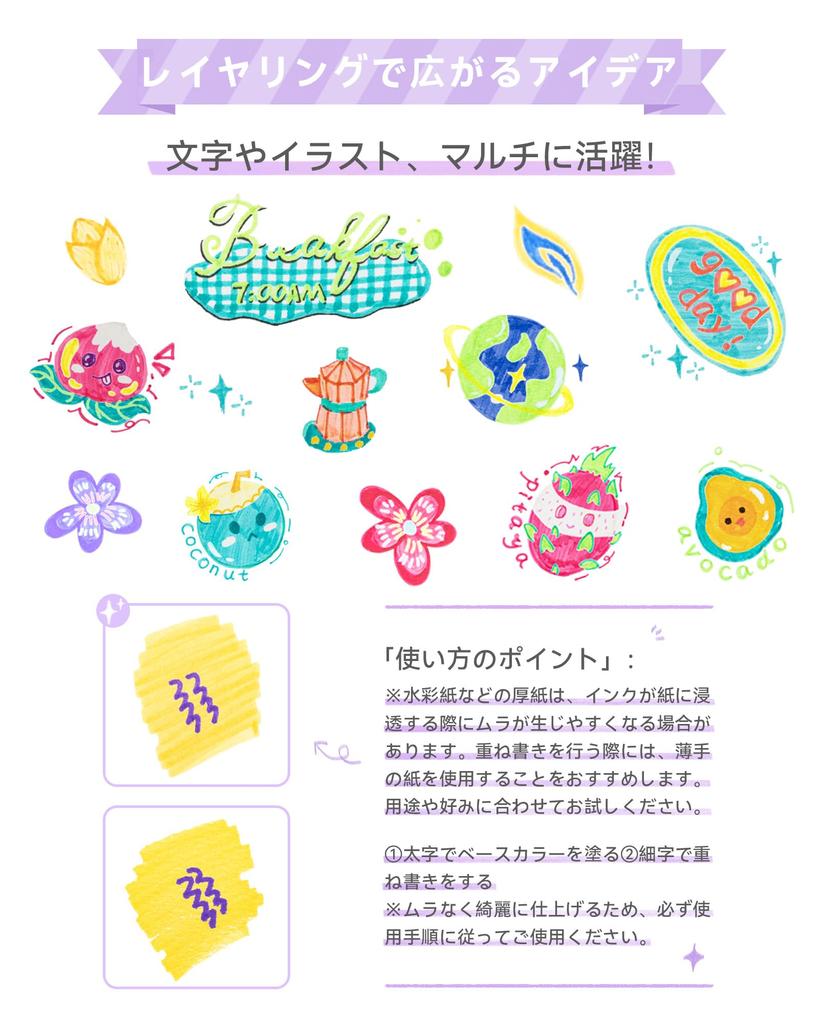 Маркер Ohuhu для толстых и тонких иллюстраций, забавный цветной маркер, 16 штук в 32 футлярах для хранения, удобный набор для переноски, перезаписывающий, на водной основе