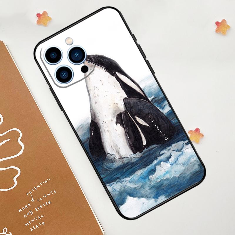Чехол Косатка для iPhone 11 12 13 14 15 16 Pro Max 15 16 Plus 13 12 Mini X XS XR