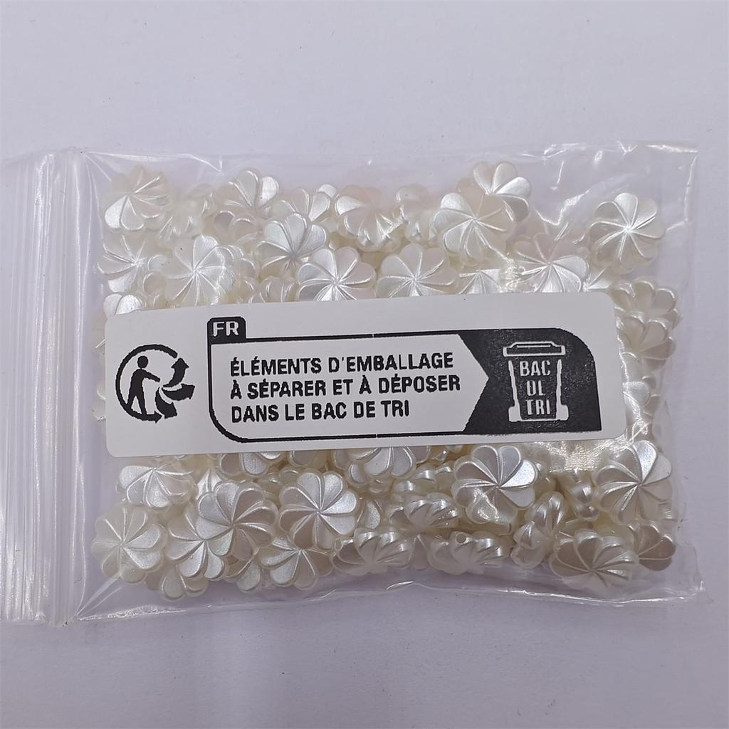 50/100 шт. модные перфорированные цветочные украшения, аксессуары, трехмерные бусины из искусственного жемчуга ABS, ожерелье, браслет, ручная работа