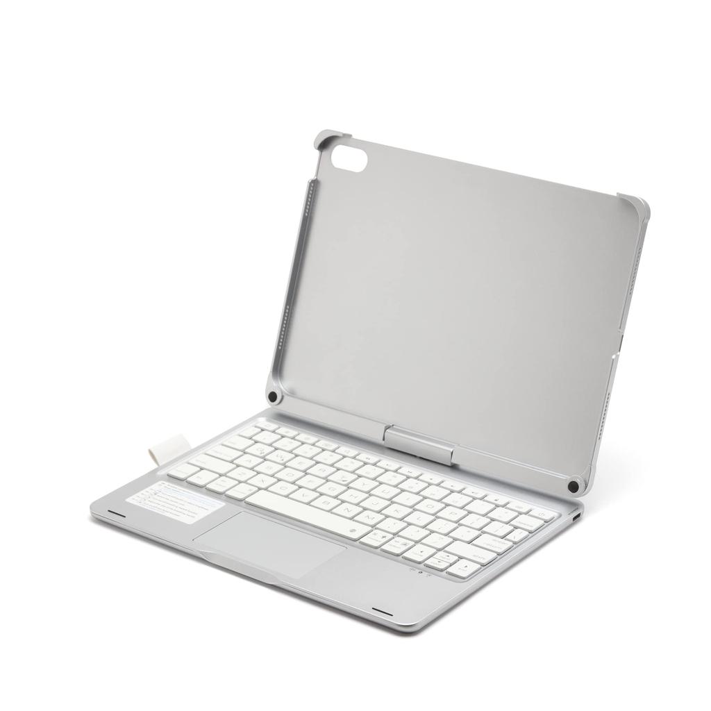 Rotating Keyboard Case for 2022 iPad 2025 iPad with Touchpad and Compatible with iPad 10 and with Trackpad and Silver 360-Degree (10th Generation) /