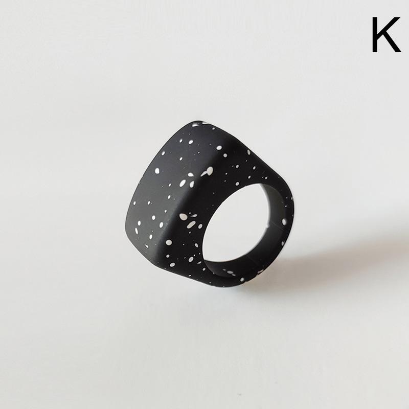 Кольцо унисекс из акриловой смолы, модное многоцветное кольцо с допамином, персонализированное для мужчин и женщин