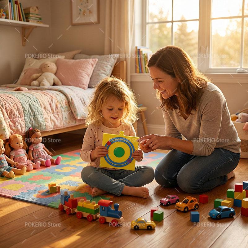 3D Printed Montessori Busy Board Montessori Mirror Puzzle Lock Mobile Gear Busy Board Early Educational Sensory Toy For Kids
