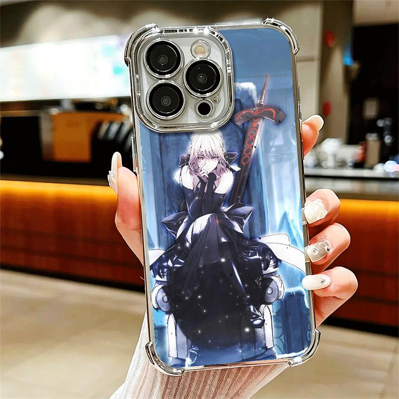 Чехол для телефона с покрытием Сабер из Fate Zero Stay Night Для Iphone 16 17 Pro Max Air 16E 14 15 Plus 12 13 Mini Ударопрочный чехол с подушкой безопасности