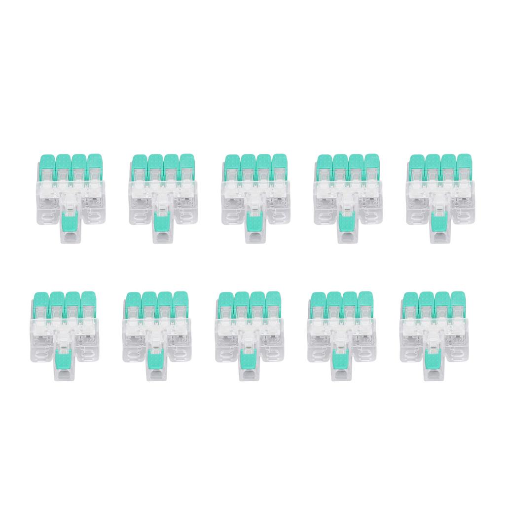 10 шт. комплект рычажных соединителей проводов от 1 до 4, быстроразъемный соединитель кабеля, клеммная колодка для проводника