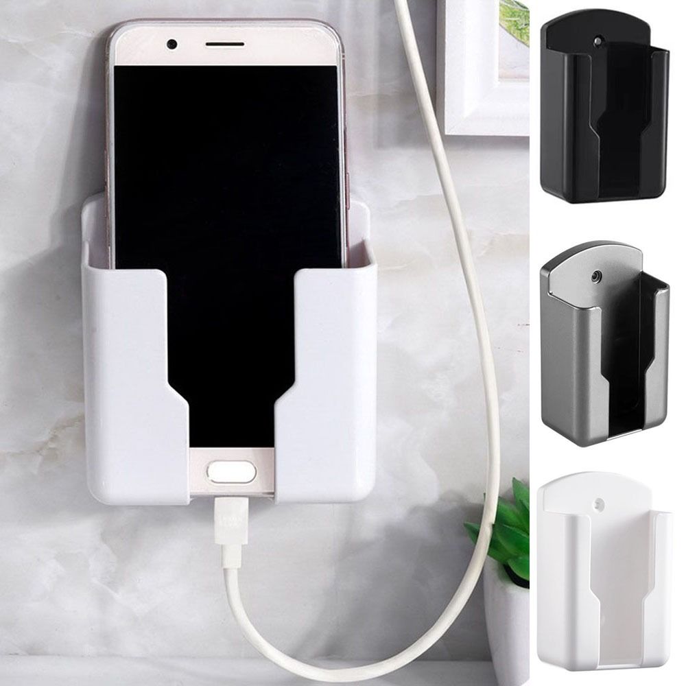 Plastic Air Conditioner Remote Control Holder Self Adhesive Wall Mounted Mobile Phone Plug Holder Space Saving Waterproof
