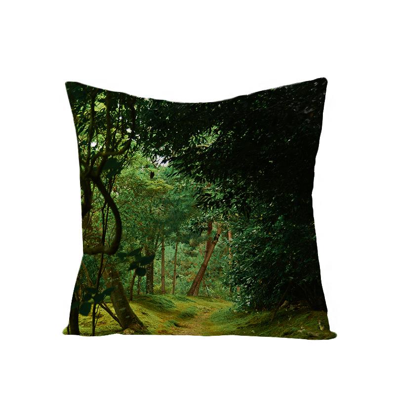 Дом Тропическое Растение Зеленые Листья Полиэстер Наволочка Дом Скандинавский Стиль Подушка Подушка для Талии Наволочка