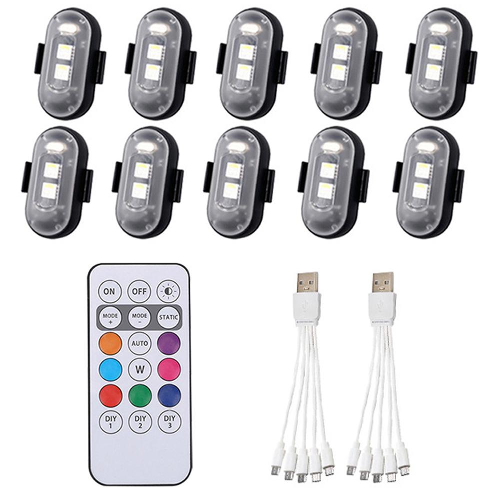 RGB Светодиодные Стробоскопы для Мотоцикла Сигнальный Огонь Светодиодная Вспышка Позиционный Беспроводной Свет Самолет Вертолет Предупреждающие Огни