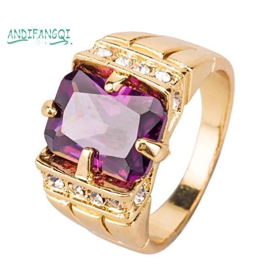 Роскошные мужчины квадратный цирконий горный хрусталь палец кольцо свадебные украшения бижутерия