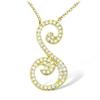 [L7234] - White Gold 'Infini' Gold-Plated Necklace - 25x13 Mm
