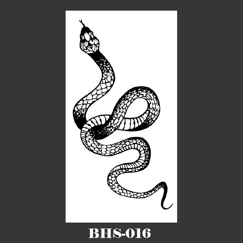 1шт черная змея водонепроницаемый поддельные татуировки временные татуировки наклейки