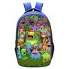 School Bag Monster Choir School Bag, Blue 16 Inch 13 Elementary School Backpack