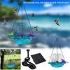 Fountain Hanging Bird Feeder Solar Bird Bath Water Fountains Hanging Solar Powered Hummingbird Bath Bowl For Garden Bird Feeder