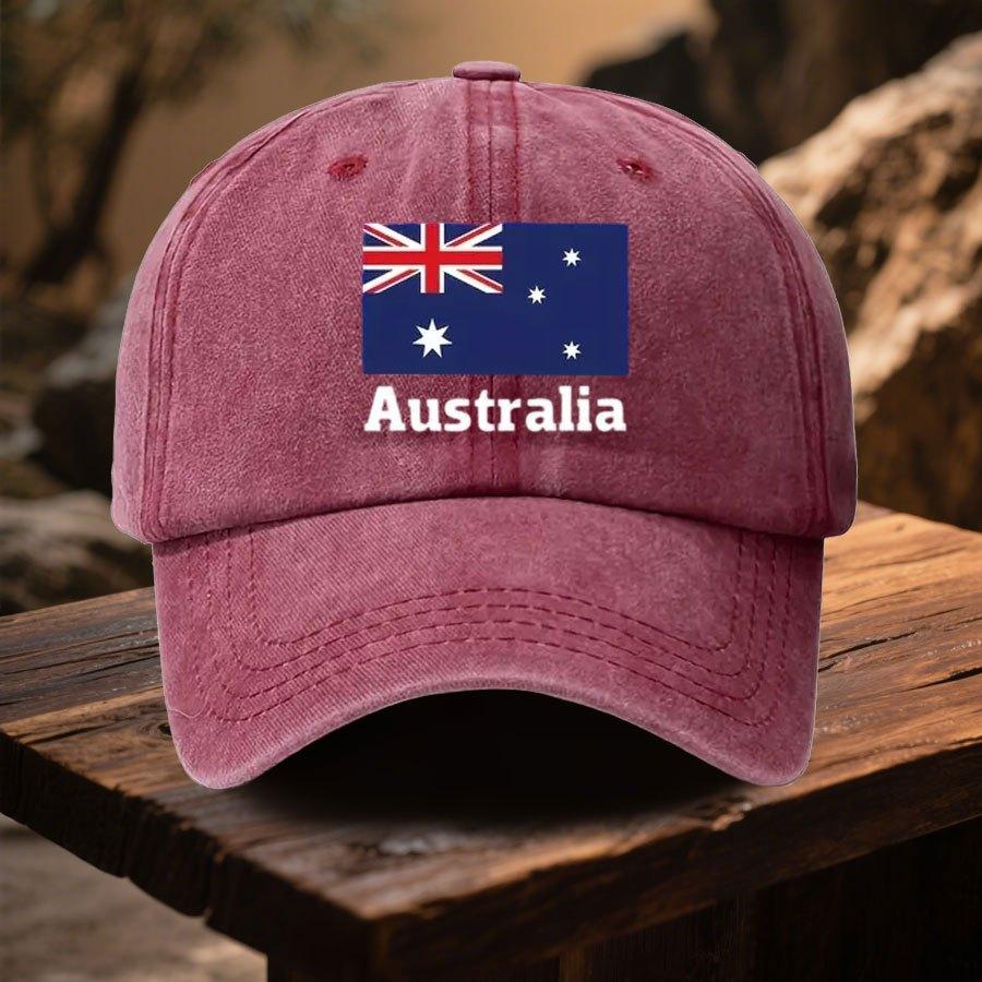 pc Australia Flag Print Baseball Cap Adjustable Outdoor Baseball Cap with Curved Brim Stylish and Versatile Baseball Cap