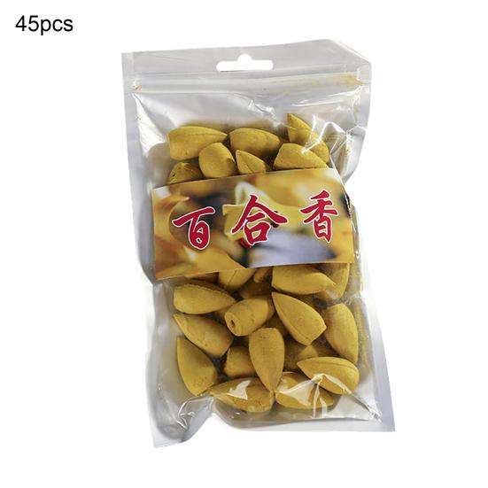 45 шт./компл. конус для благовоний, крошечная башня, благовония в форме конуса с естественным обратным потоком для спа