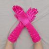Bridal Wedding Gloves Ladies Wrinkle Stage Performance Dress Wedding Gloves Satin Satin Gloves
