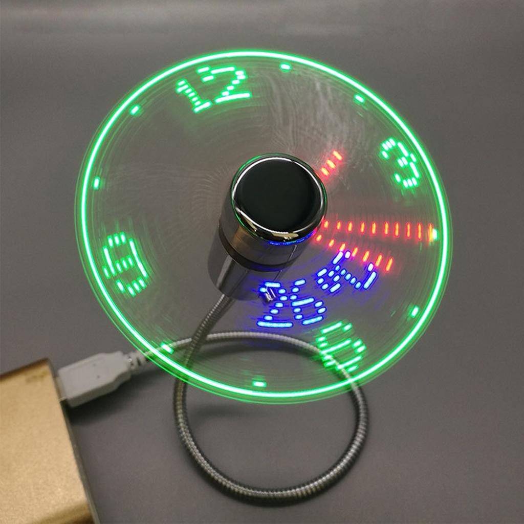 Светодиодный USB-вентилятор с часами и функцией отображения реального времени, ручной вентилятор, настольный вентилятор для летнего офиса, комнаты в общежитии, дома, путешествий