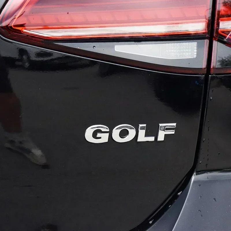 3D ABS GOLF Black Silver Chrome Sticker Car Styling Auto Rear Trunk Letters Logo Labeling Decal Badge Emblem For Volkswagen VW ed3