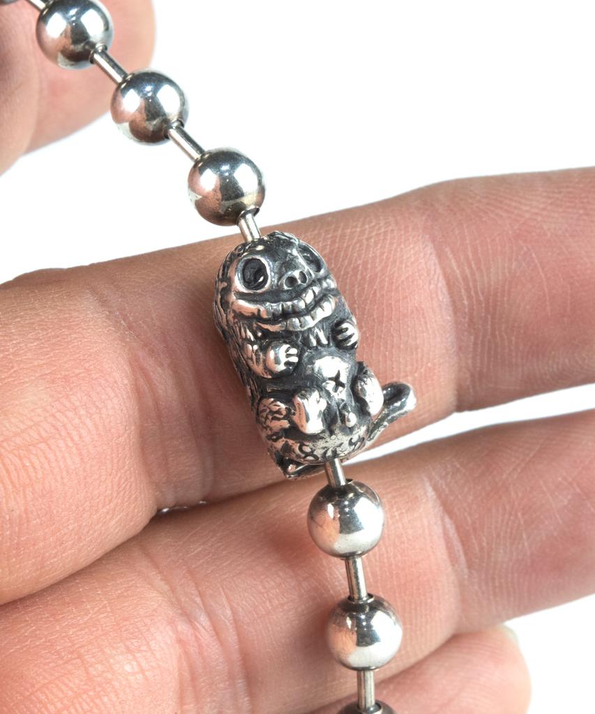 Sheen666 Unknown Creature Ball Chain Silver Bracelet 6Mm