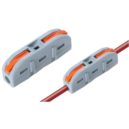 50 Pcs Lever Wire Connectors 1 in 1 Out Electrical Wire Butt Splice Inline Terminals Mini Quick Connector