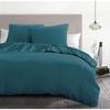 3-piece Duvet Cover Set - HOME LINGE PASSION - HP72063 - Microfiber 82 G - 240 X 260 Cm - Teal Blue