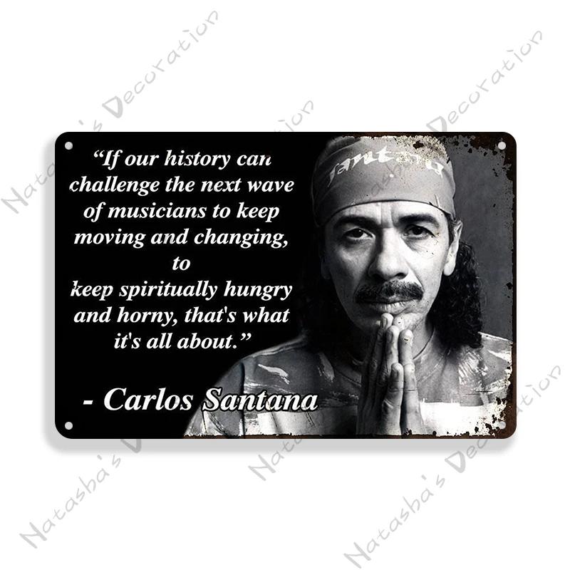 Santana Винтажный Постер Музыка Металлическая Жестяная Табличка Рок-Группа Металлическая Табличка Декоративная Табличка Бар Паб Гараж Металлическая Пластина Ретро Металлическая Табличка