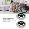 2pcs Wheelchair Wheel Wide 8 Inch Replacement Electric Wheelchair Accessory for Electric Wheelchairs Gray
