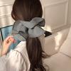 Bow Checkered Hair Clip French Style Oversized Hair Scrunchies Fashion Women Hair Ropes  Girls