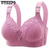Plus-size Luxury Bra Women's Lace Lace Without Underwire Bra Side-retraction Accessory Breast Adjustable Underwear