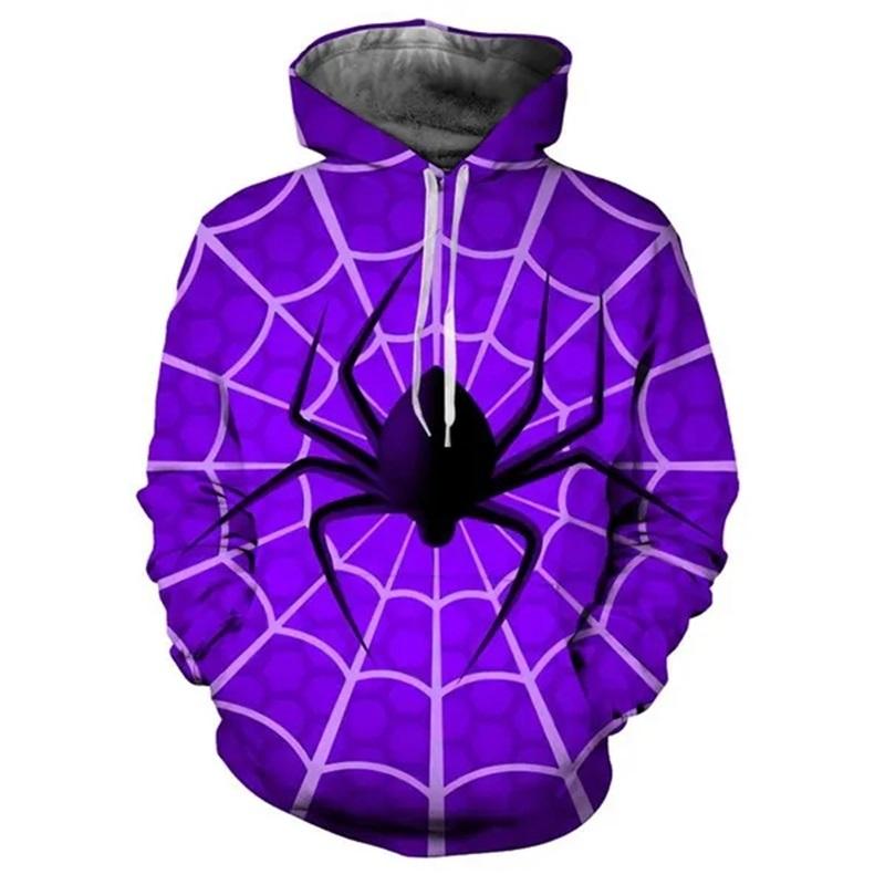 Мужские, женские, детские, классические толстовки с принтом в виде паука, новые, персонализированные, с принтом паука, хип-хоп, уличная одежда, джемпер для пары, толстовки