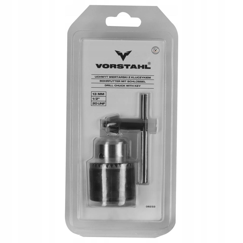 Drill chuck for 13mm drill with key, 1/2” thread, Vorstahl