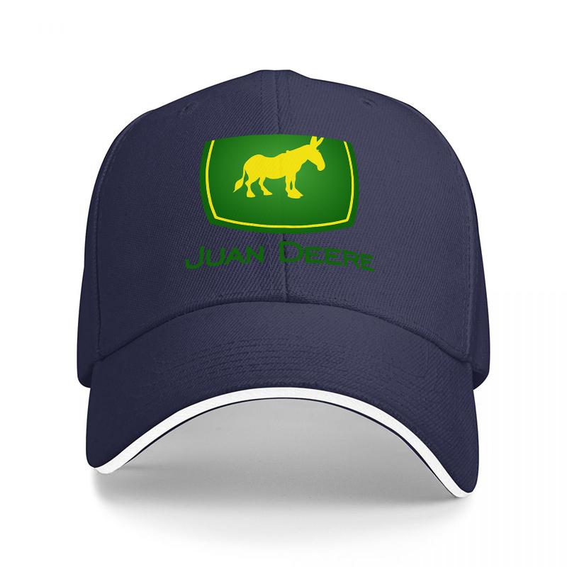 Кепка-бейсболка с логотипом John Deere, черная, с дизайном лошади в зеленом и желтом цветах, классическая регулируемая кепка для любителей активного отдыха
